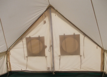 Door from inside curtains open