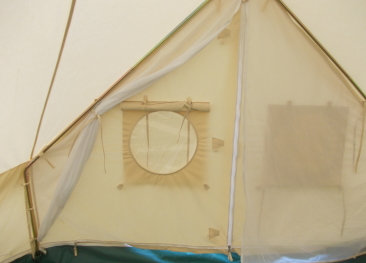 Door from inside curtains closed